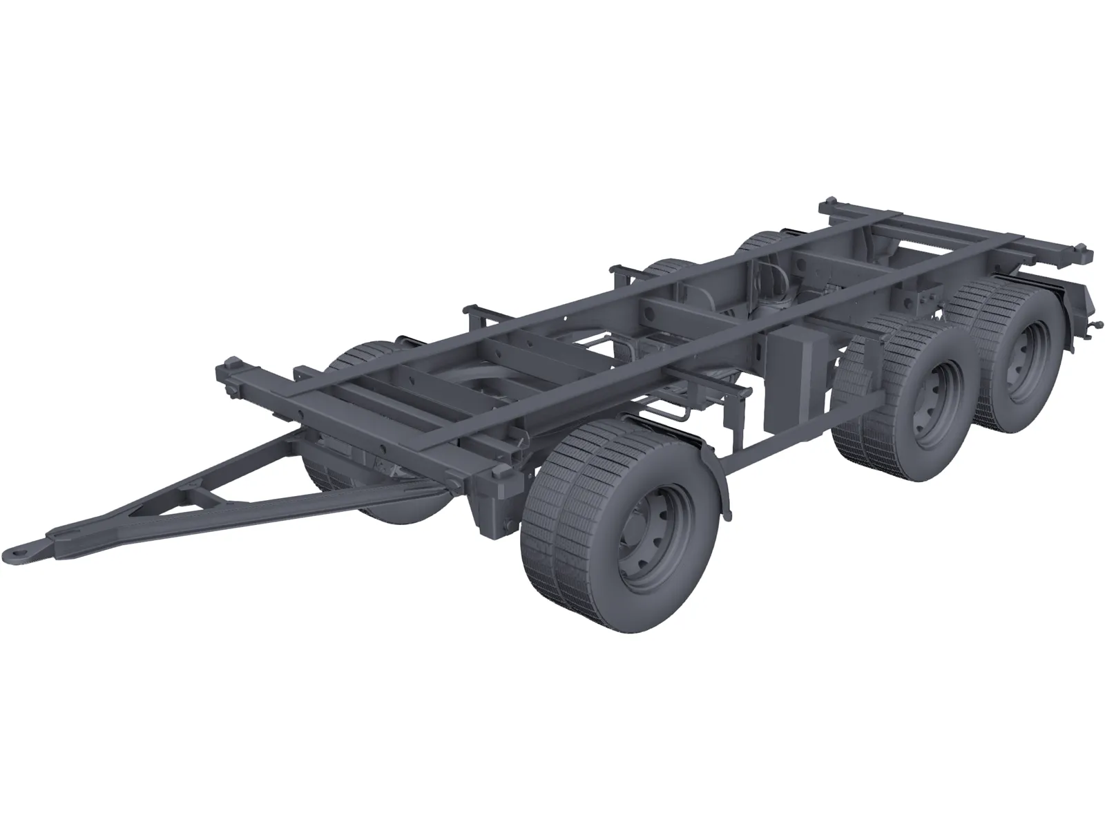 3 Axle Trailer 3D Model