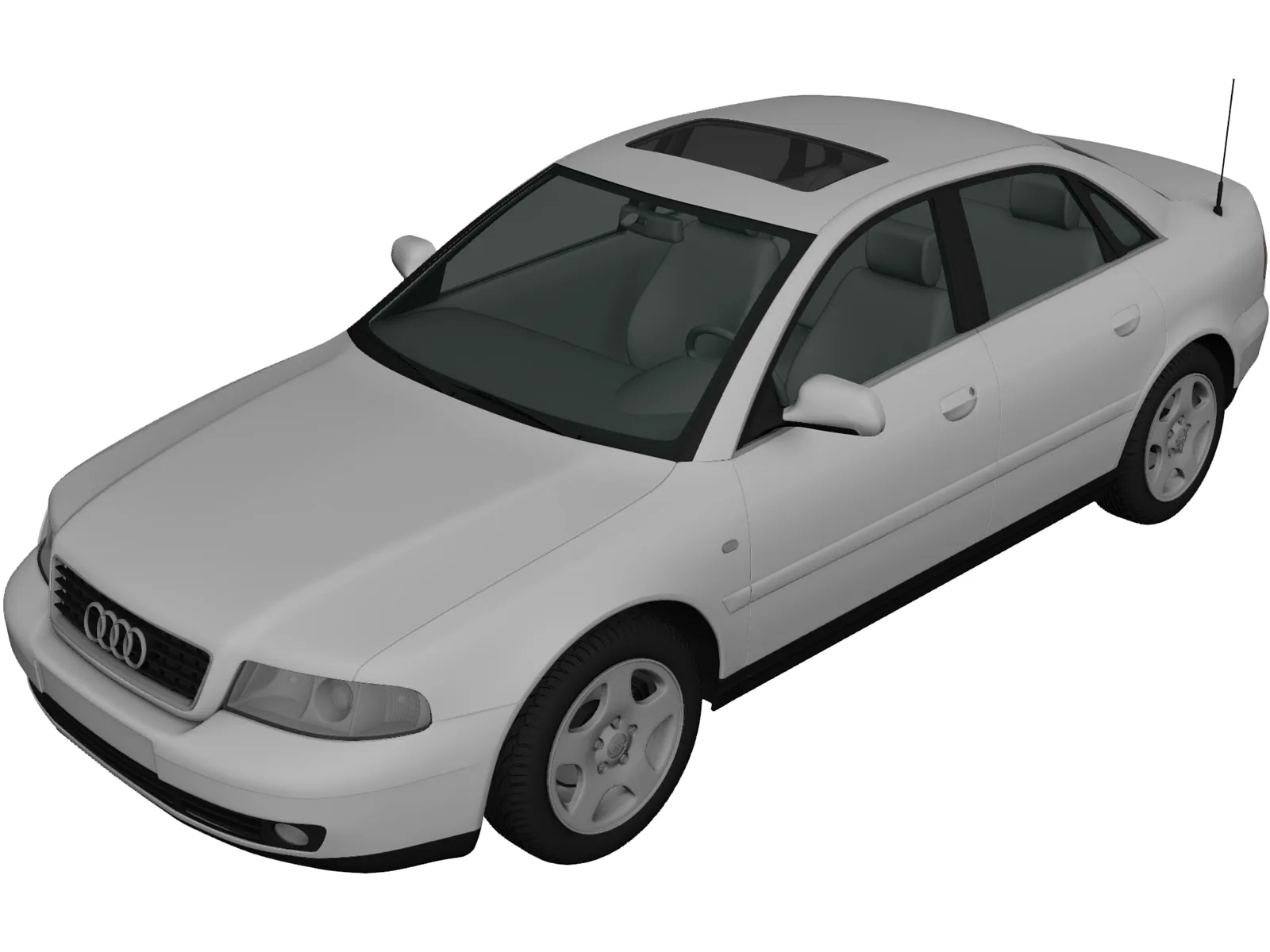 Audi A4 Sedan (1999) 3D Model