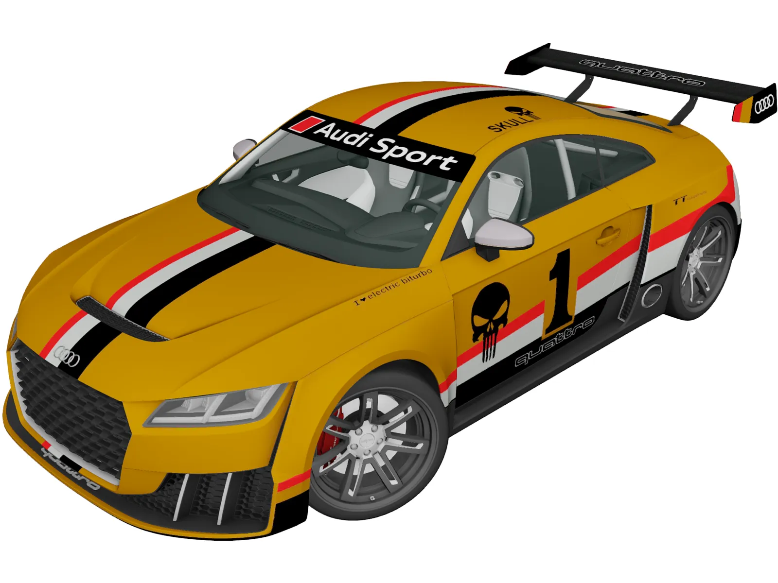 Audi TT RS Clubsport Race Turbo (2021) 3D Model