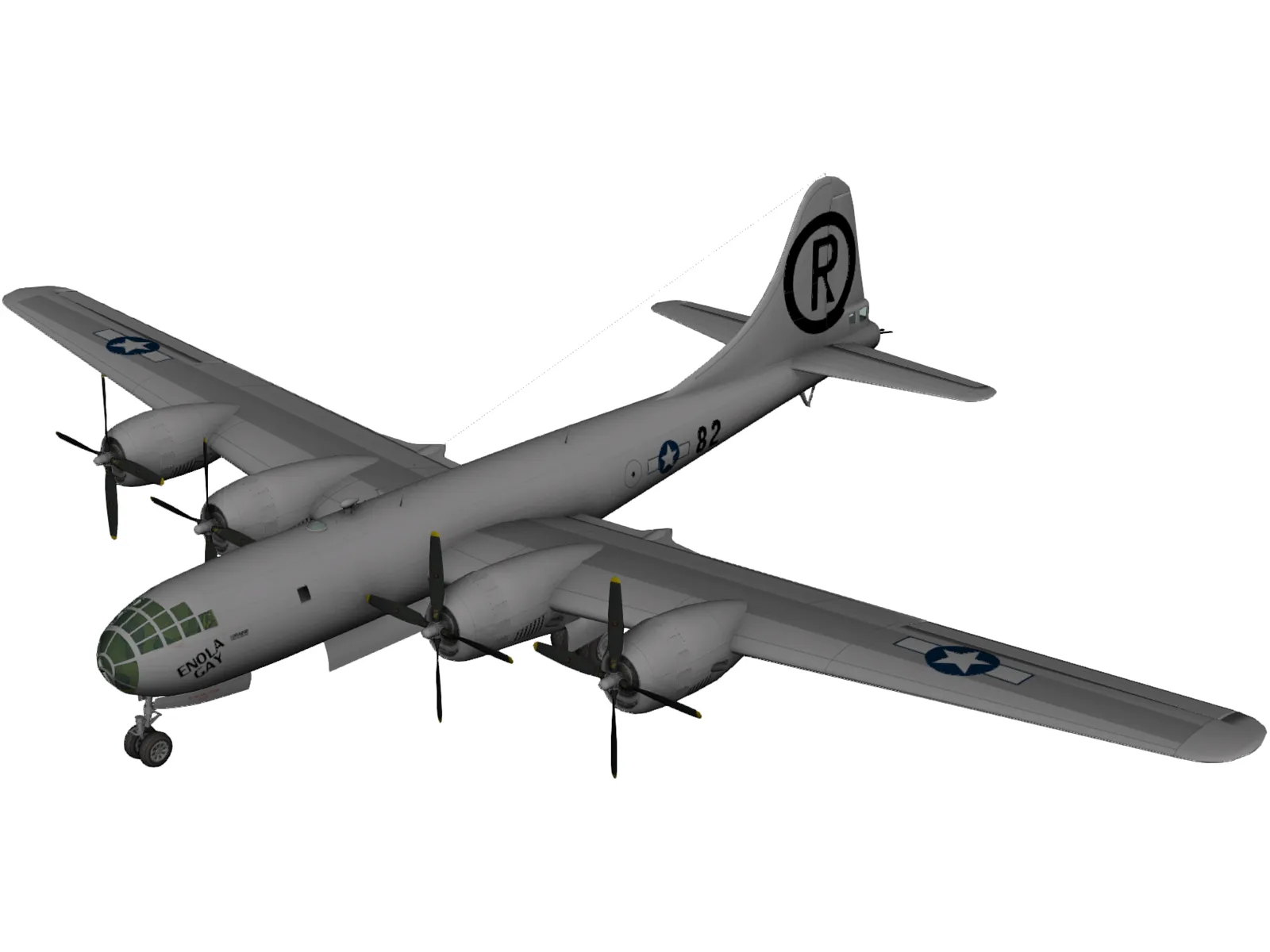 Boeing B-29 Superfortress 3D Model
