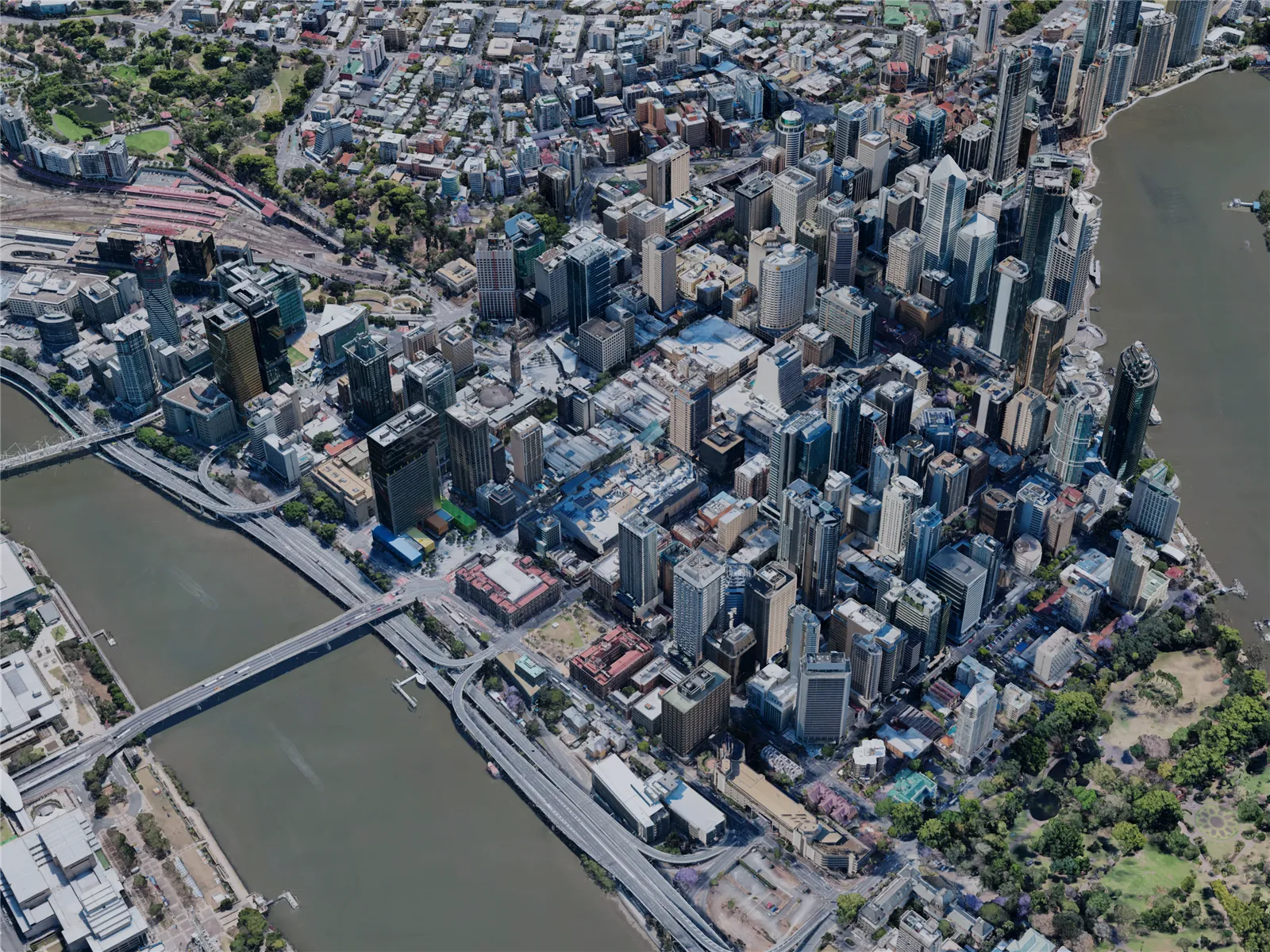 Brisbane City Center, Australia (2019) 3D Model