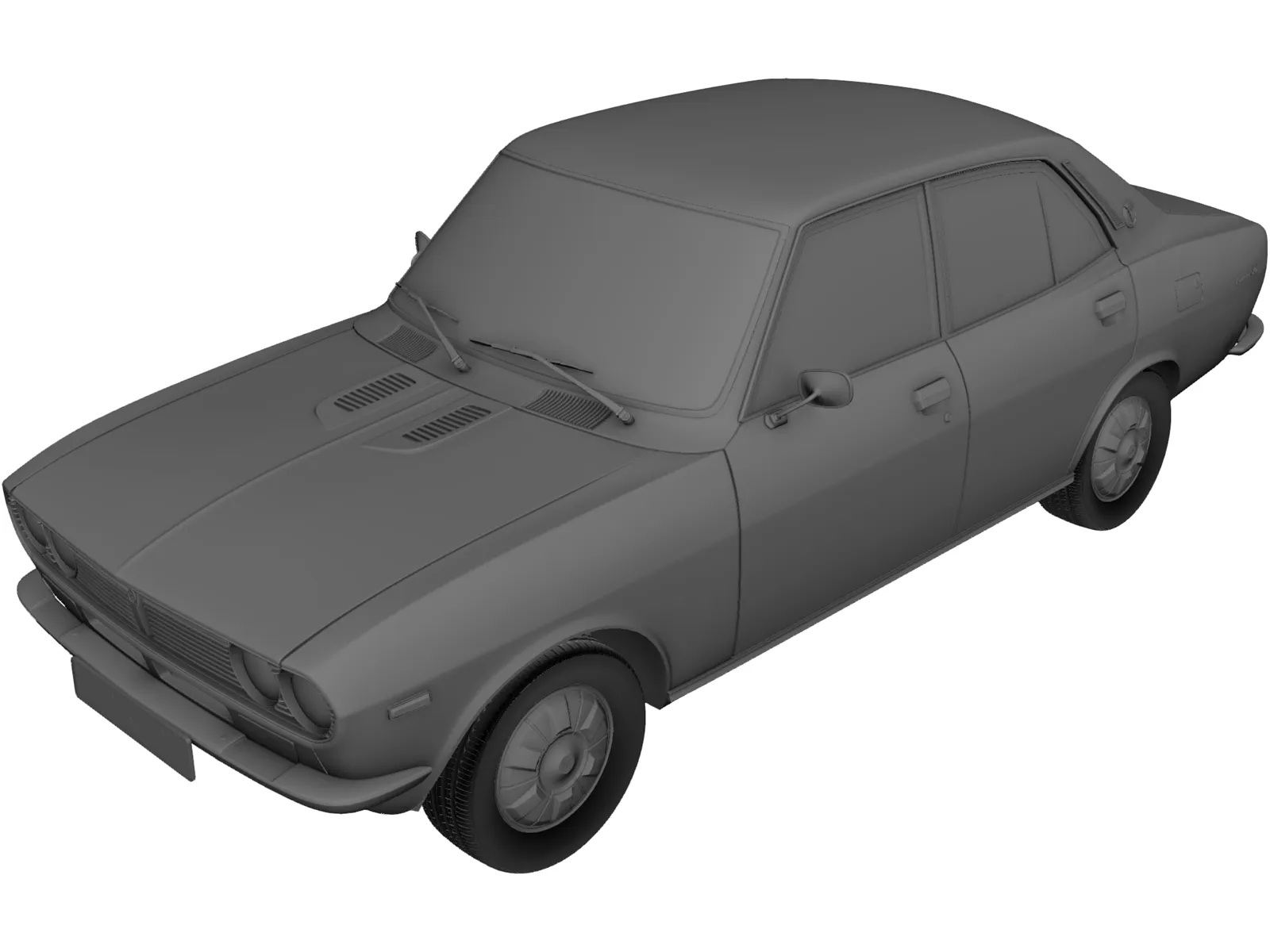 Mazda 616 4-Door Sedan (1974) 3D Model