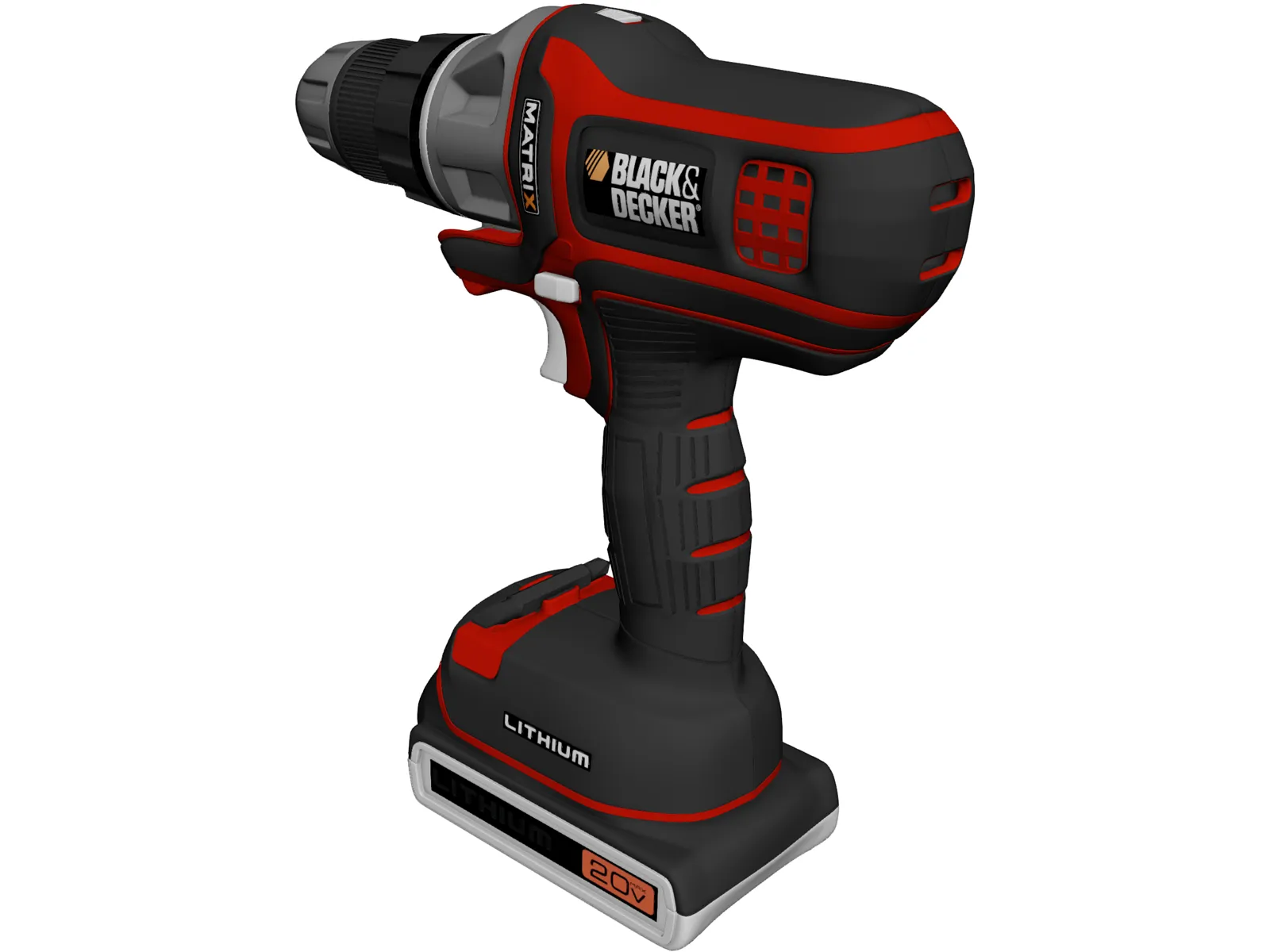 Drill Black and Decker 3D Model