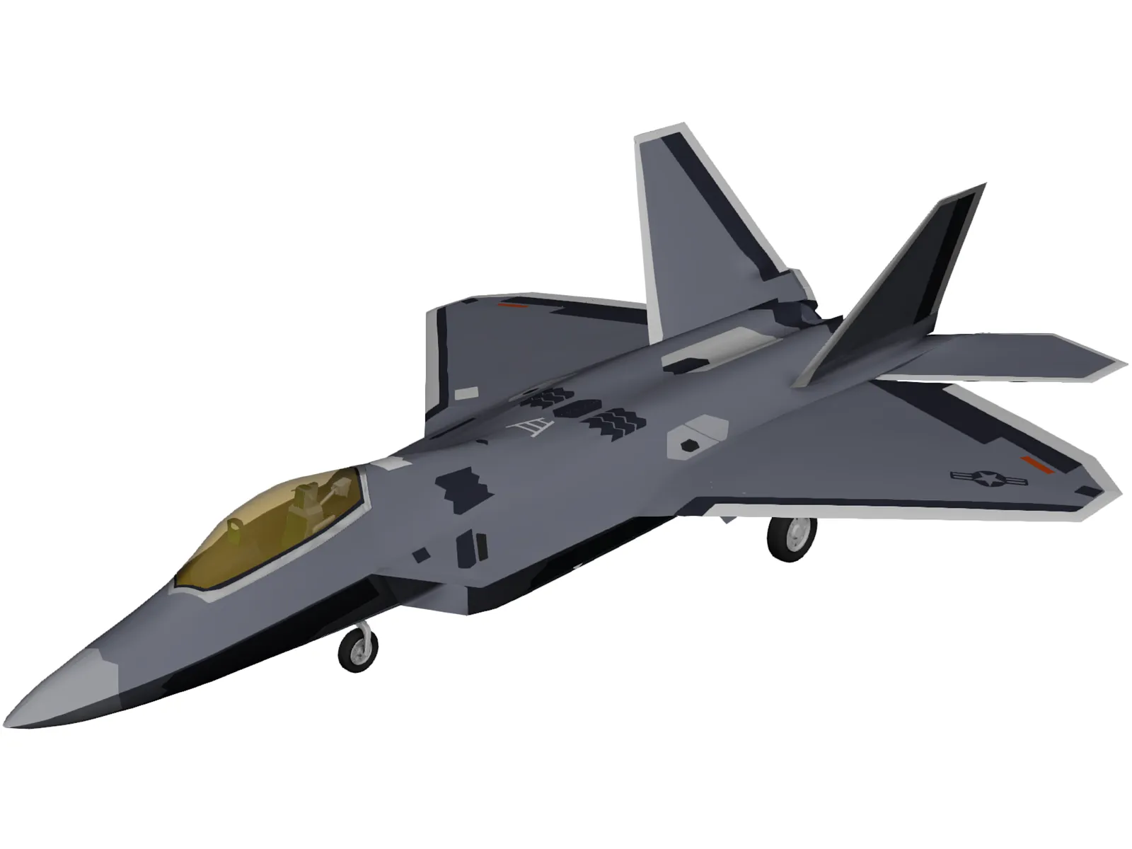 F-22A Raptor 3D Model