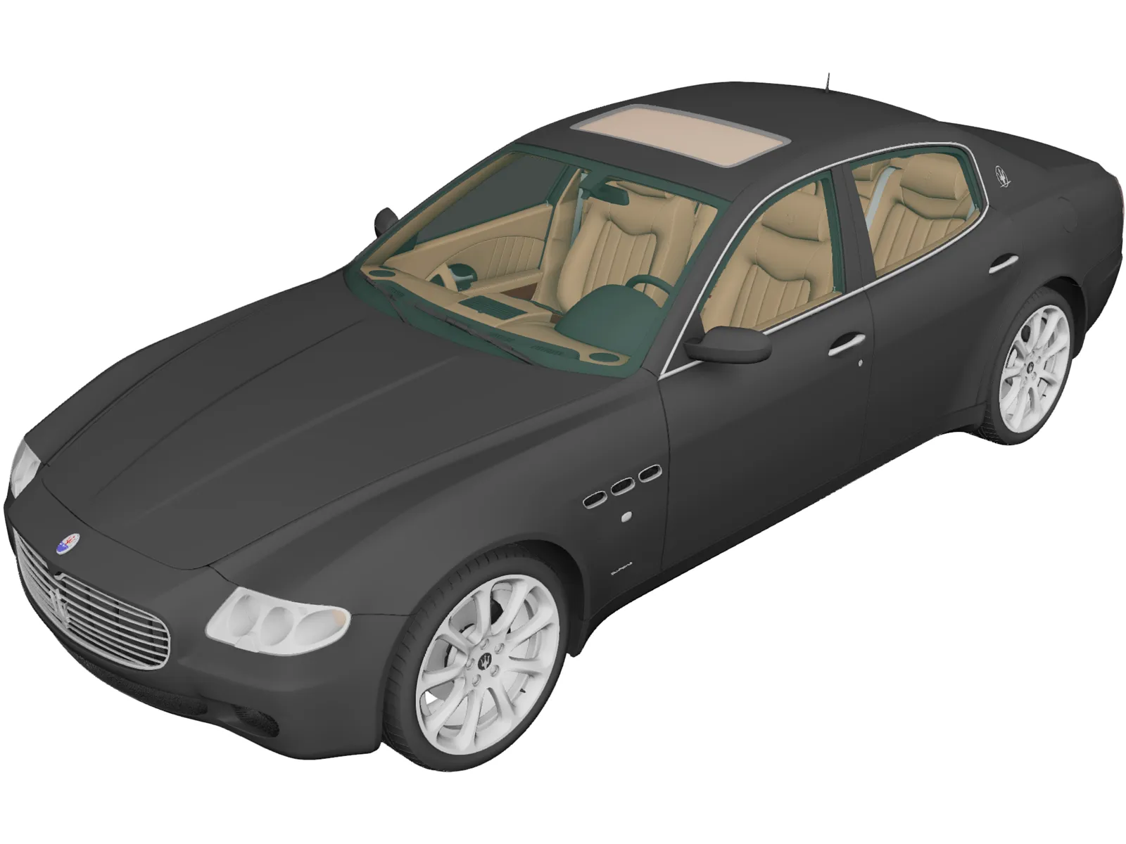 Maserati Quattroporte (2004) 3D Model