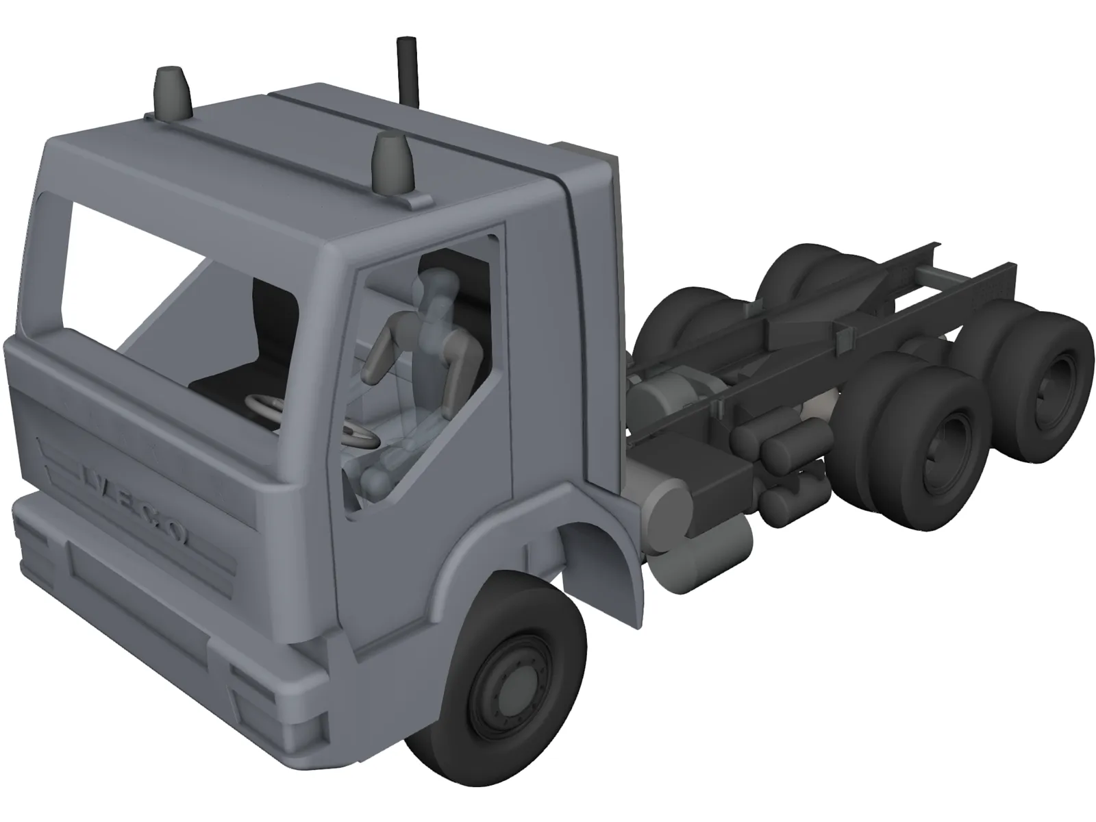 Iveco AD380T 6?6 3820 Chassis 3D Model