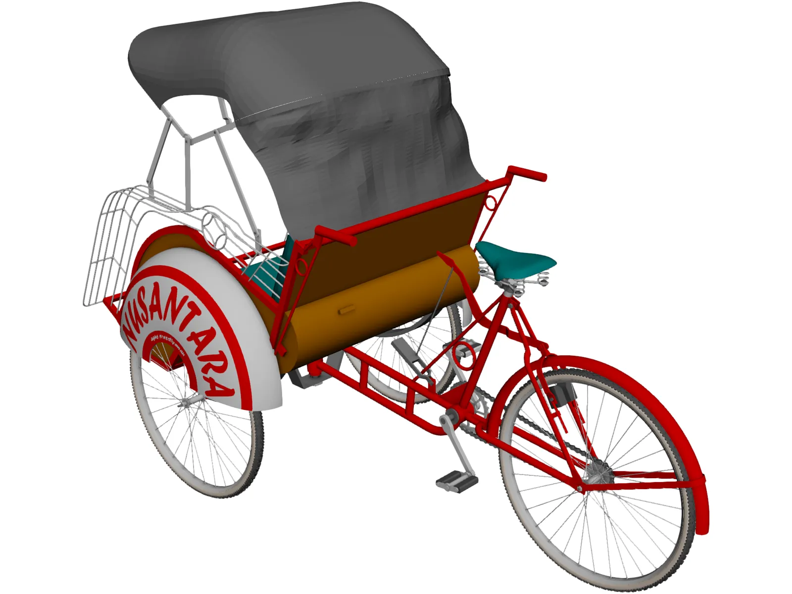 Becak 3D Model