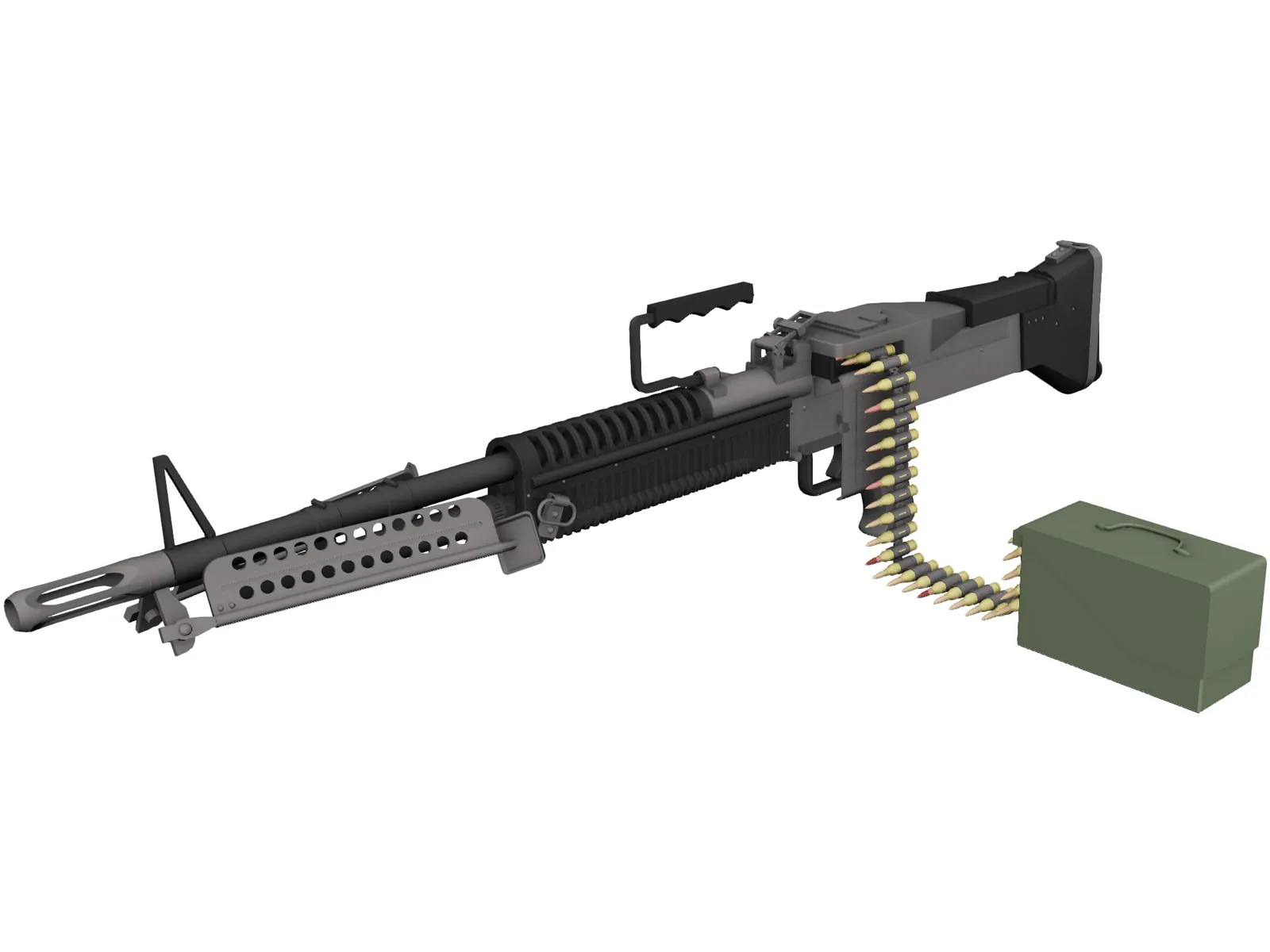 M60 Machine Gun 3D Model