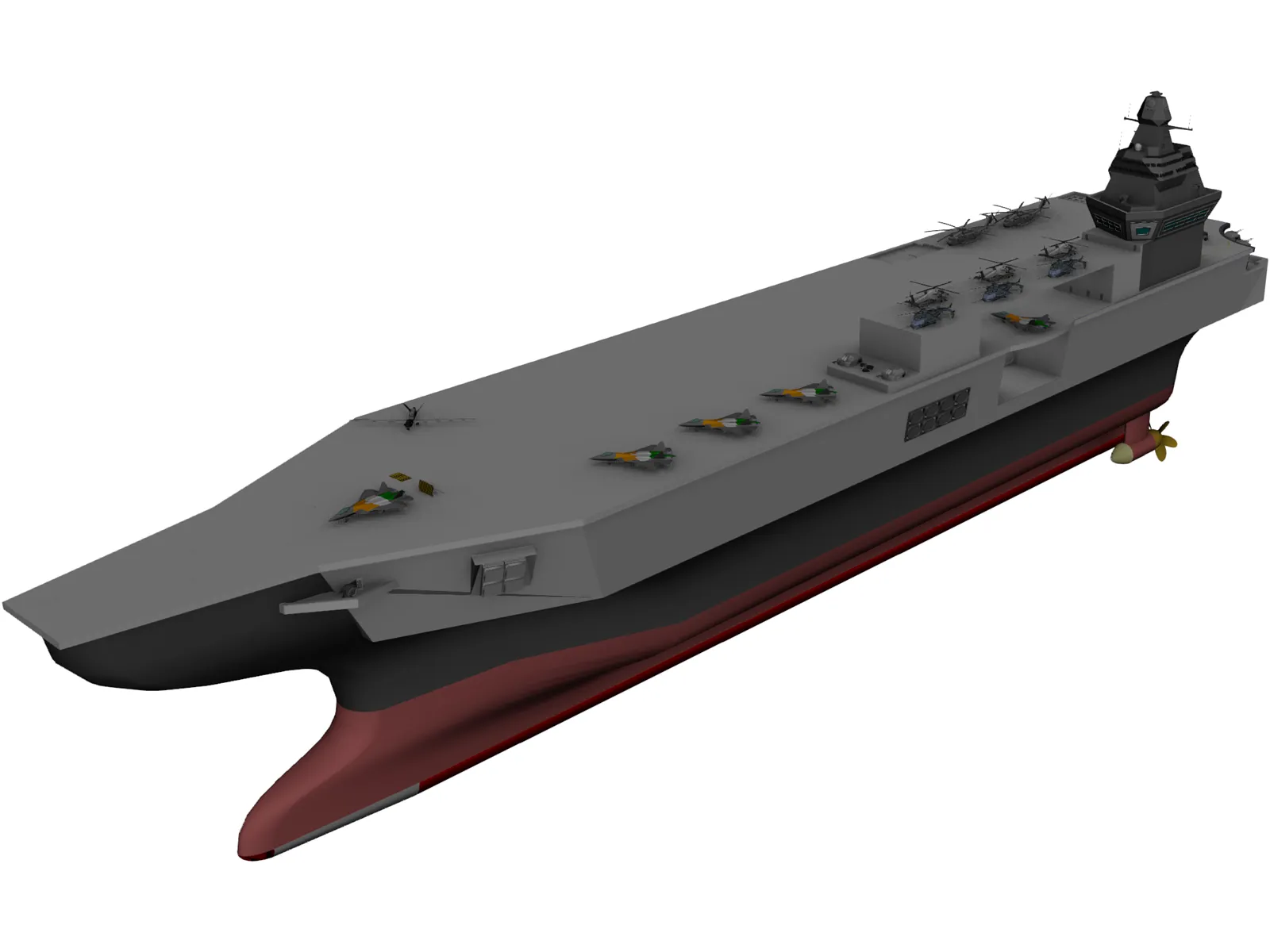 INS Vishal Super Carrier 3D Model