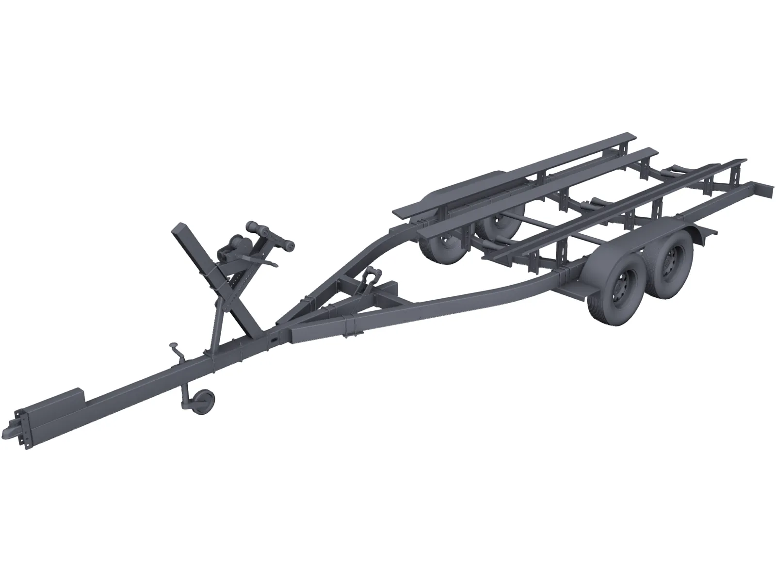 Boat Trailer 3D Model