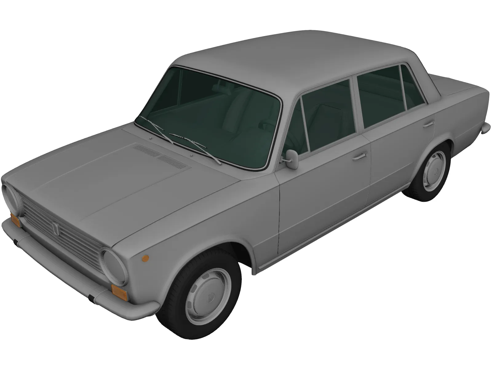 Fiat 124 (1966) 3D Model