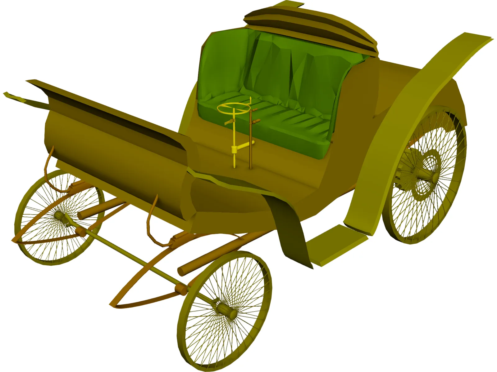 Benz Velo Old Car 3D Model