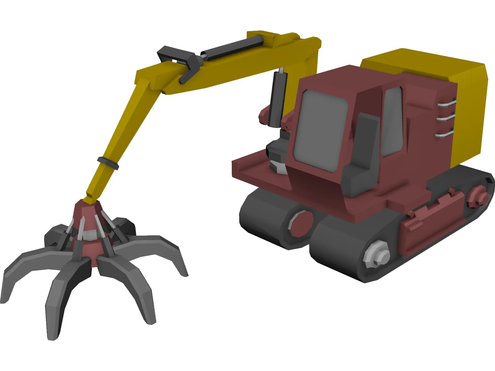 Car Wrecker Crane 3D Model