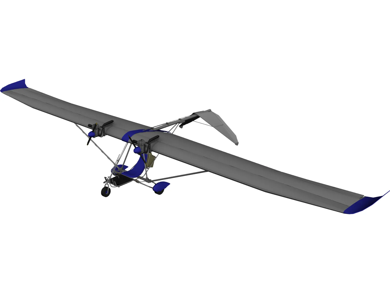 Glider Airplane 3D Model