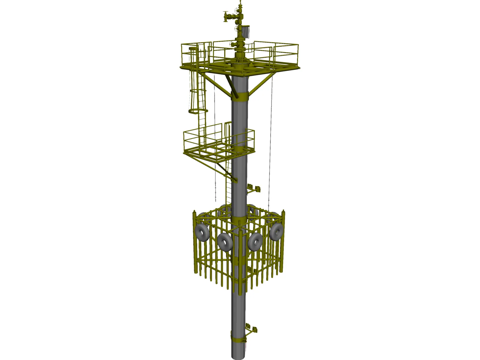 Well Caisson Deck 3D Model