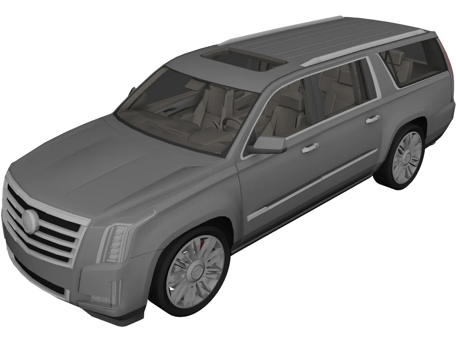 Cadillac Escalade ESV (2018) 3D Model