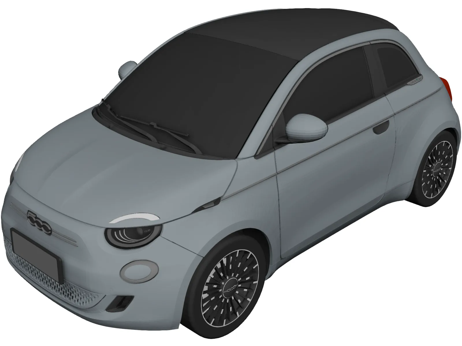 Fiat 500 Elettrica Cabrio (2021) 3D Model