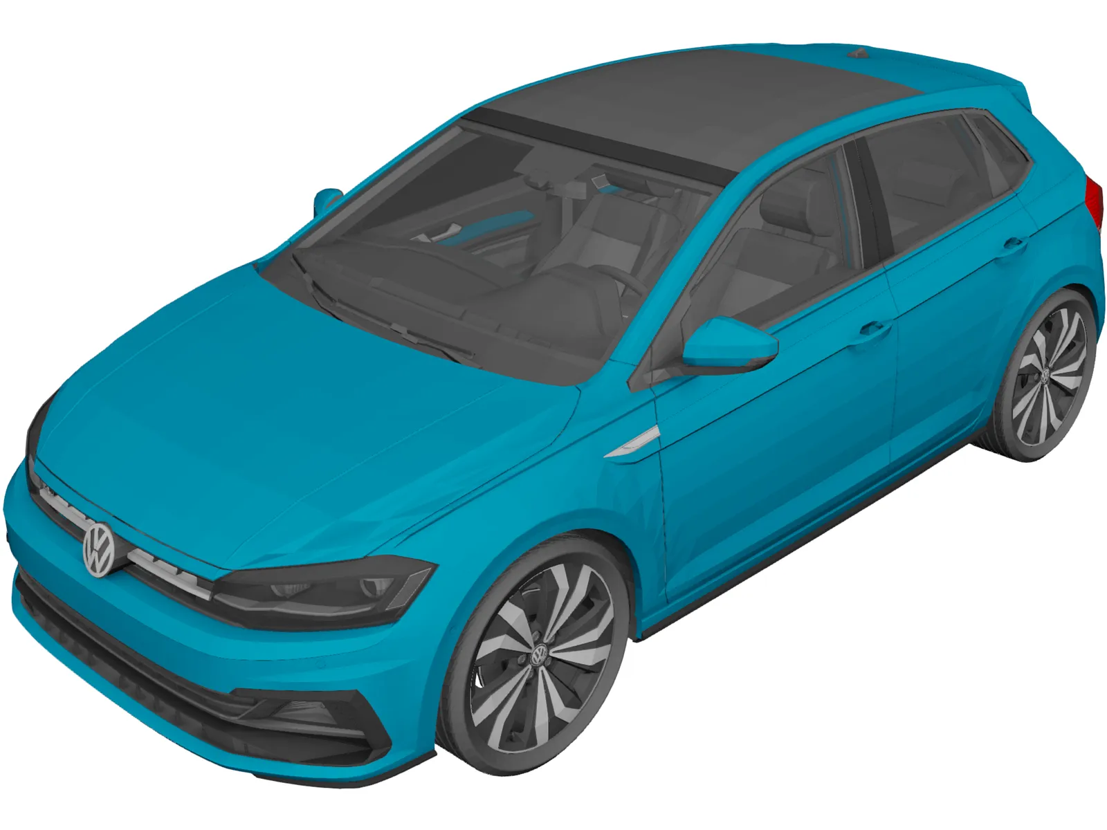 Volkswagen Polo R-line DSG (2018) 3D Model