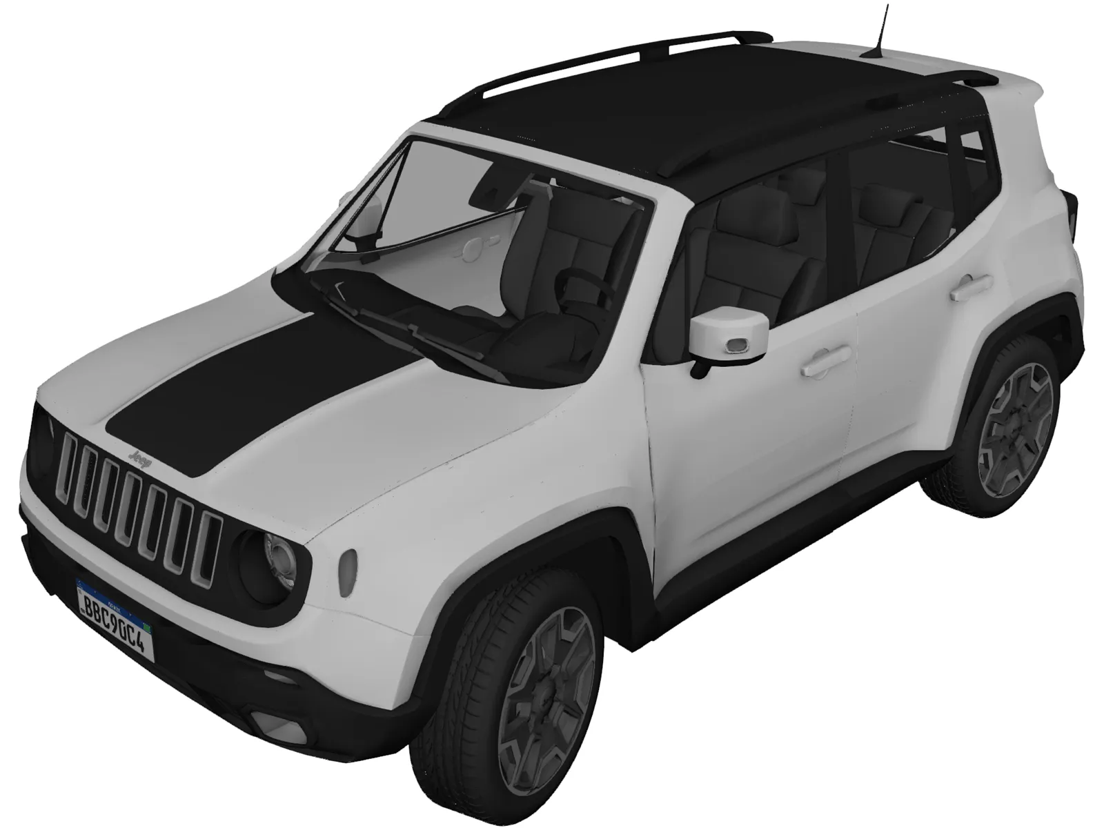 Jeep Renegade Latitude (2015) 3D Model