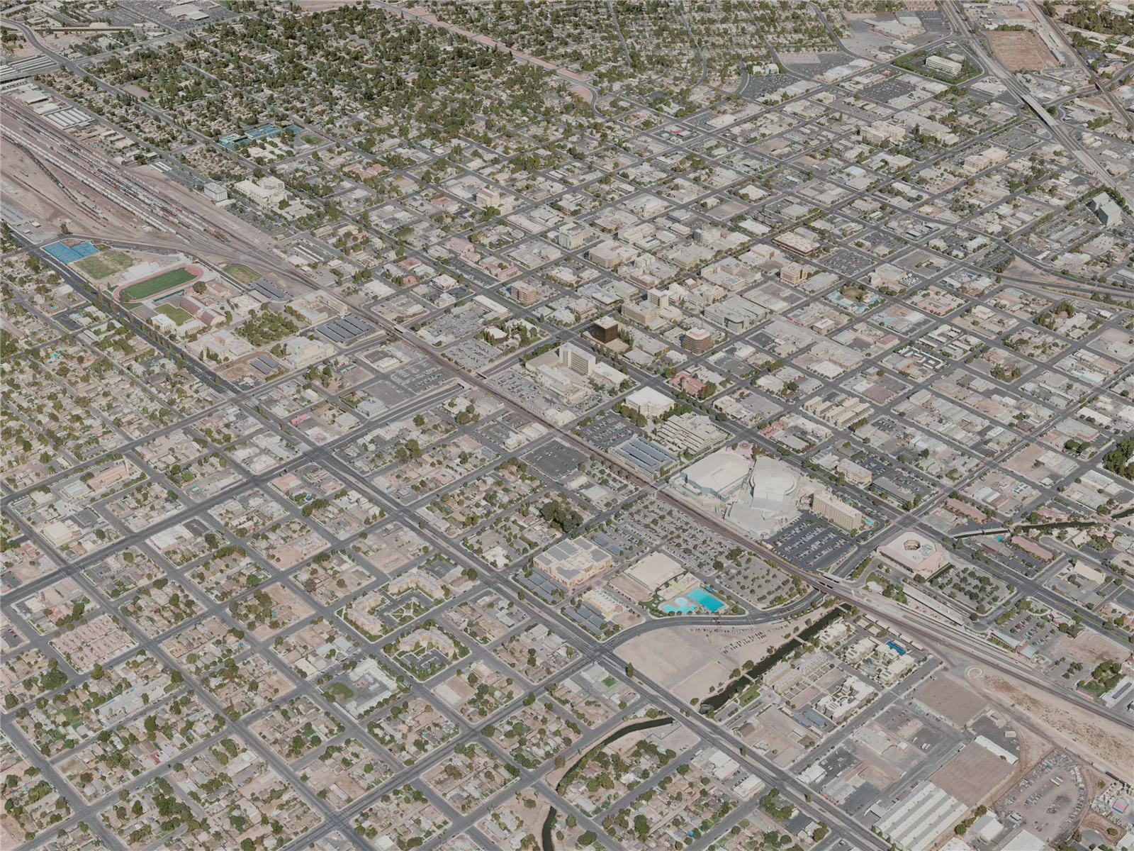 Bakersfield City, USA (2020) 3D Model