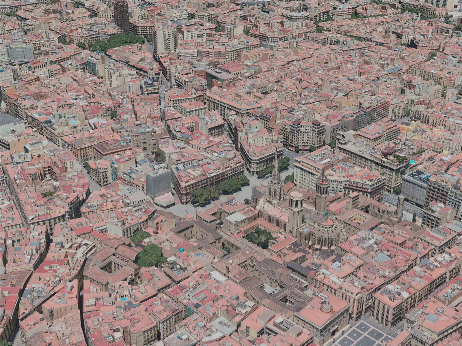 Barcelona City, Spain (2020) 3D Model