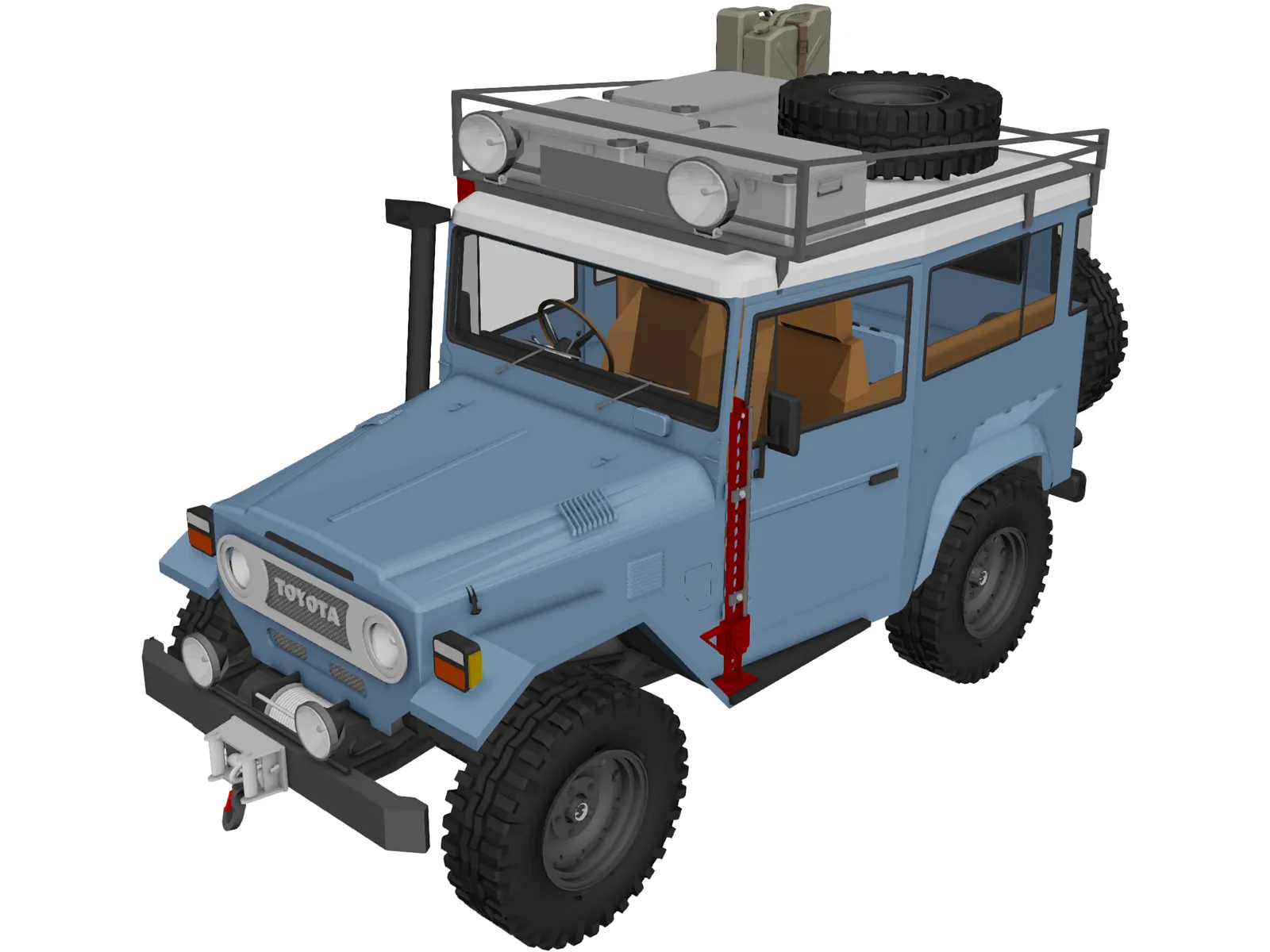 Toyota Land Cruiser FJ40 [Lifted] 3D Model