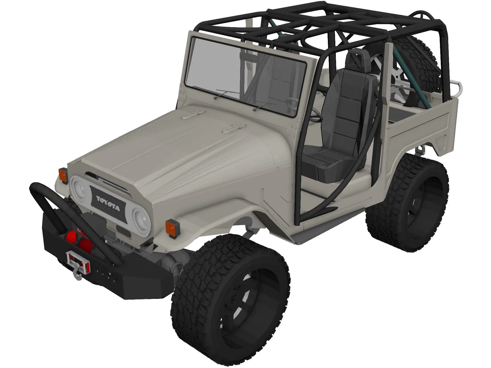 Toyota Land Cruiser FJ40 [Tuned] 3D Model