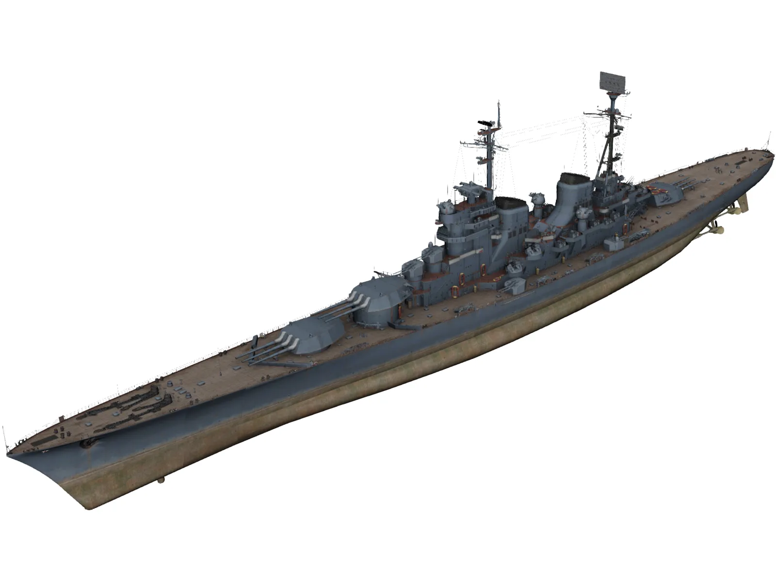 Stalingrad Battlecruiser 3D Model