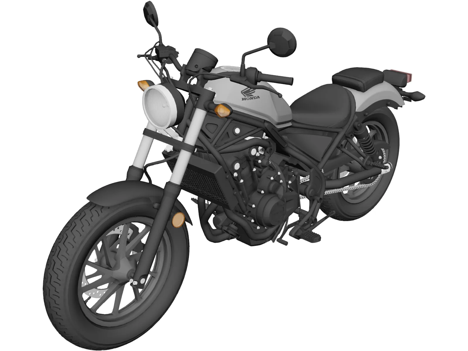 Honda Rebel 500 3D Model (2018) - 3DCADBrowser