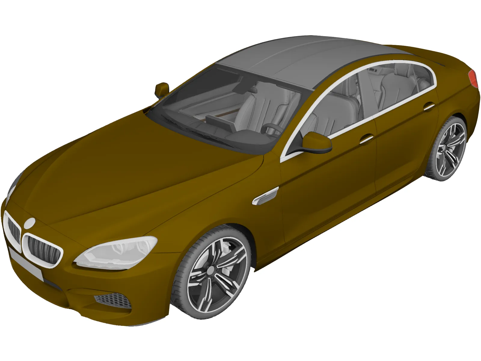 BMW M6 Gran Coupe (2014) 3D Model