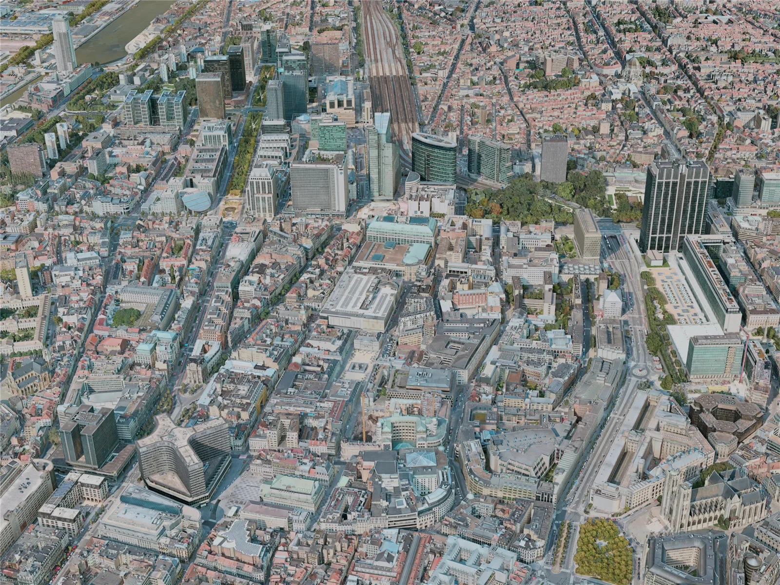 Brussels City, Belgium (2020) 3D Model