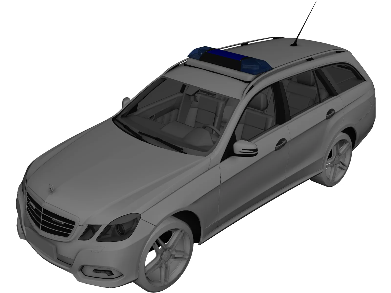 Mercedes-Benz E-Class Police 3D Model