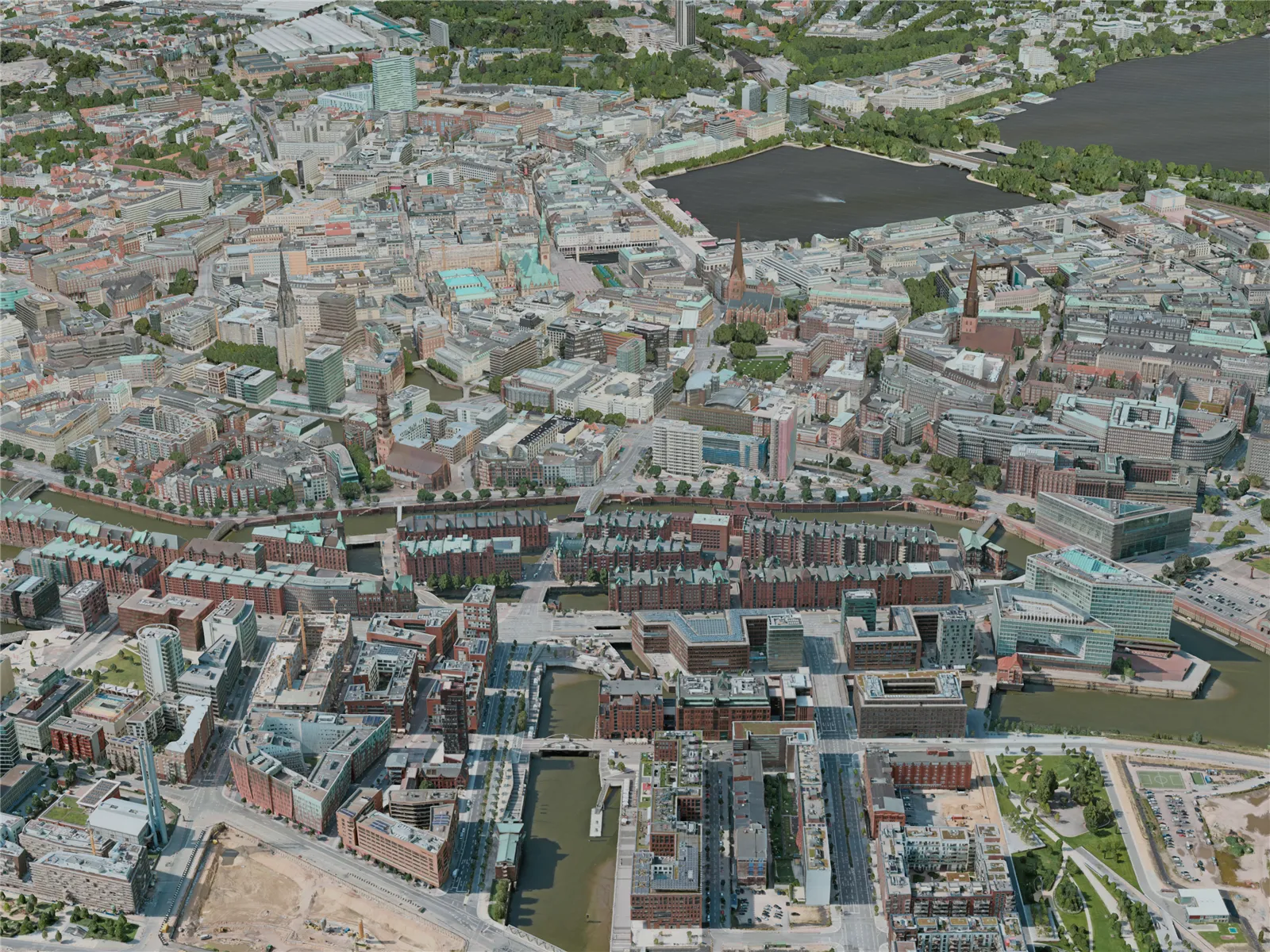 Hamburg City, Germany (2020) 3D Model