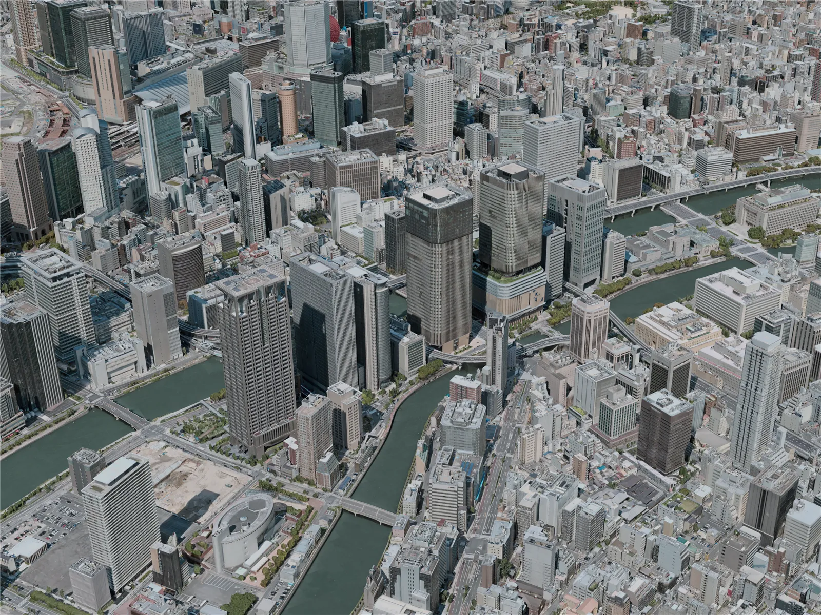 Osaka City, Japan (2020) 3D Model