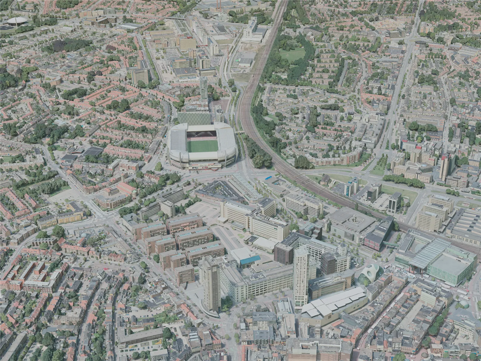 Eindhoven City, Netherlands (2020) 3D Model