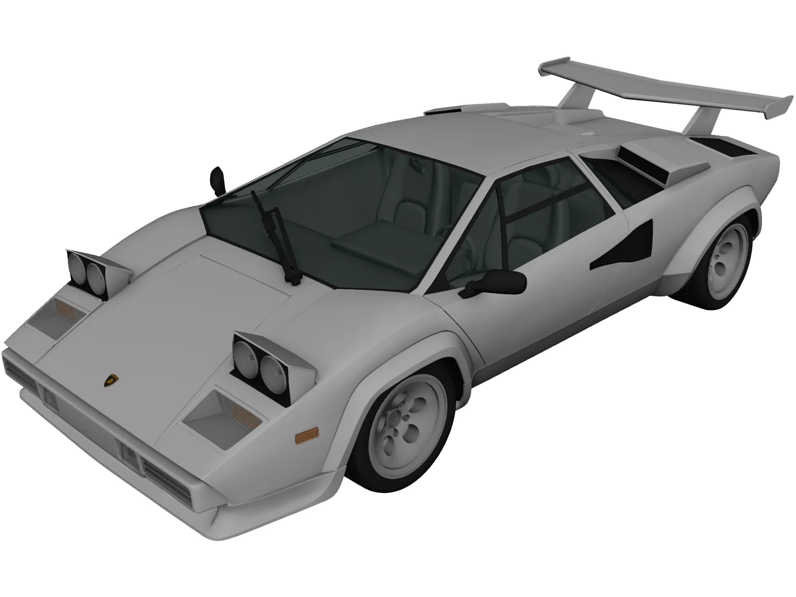 Lamborghini Countach 5000 QV (1985) 3D Model