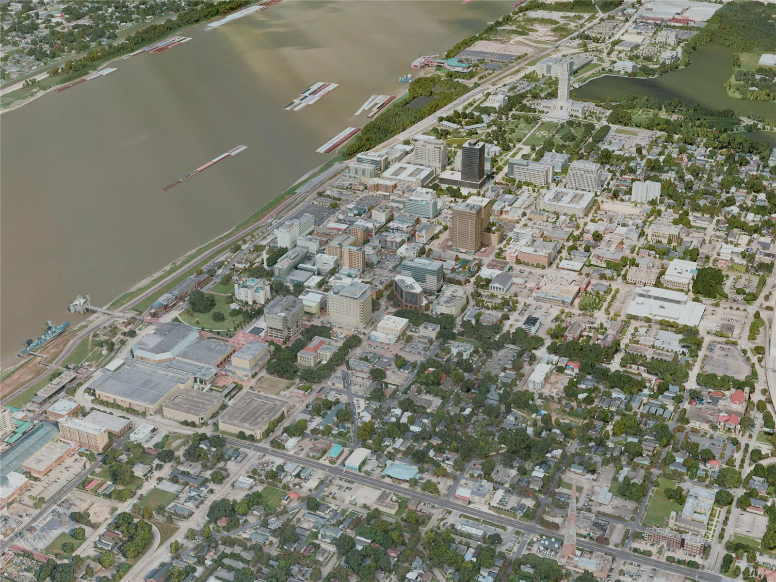 Baton Rouge City, USA (2020) 3D Model