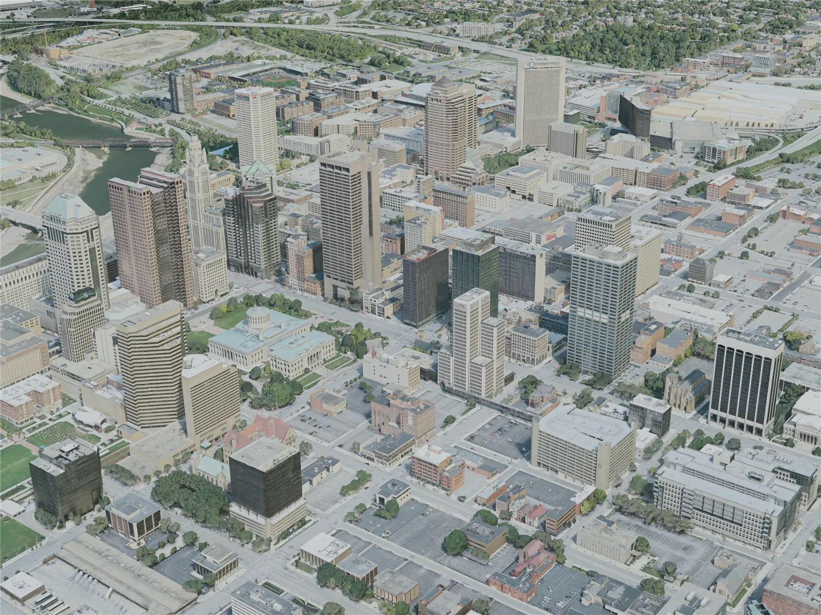 Columbus City, USA (2020) 3D Model