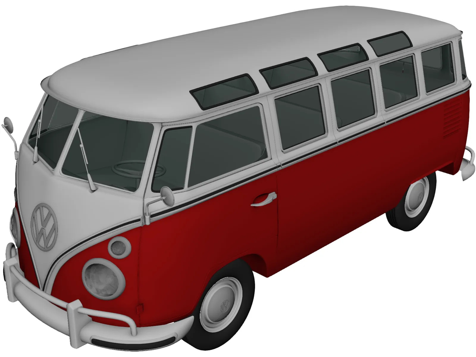 Volkswagen Transporter T1 (1950) 3D Model