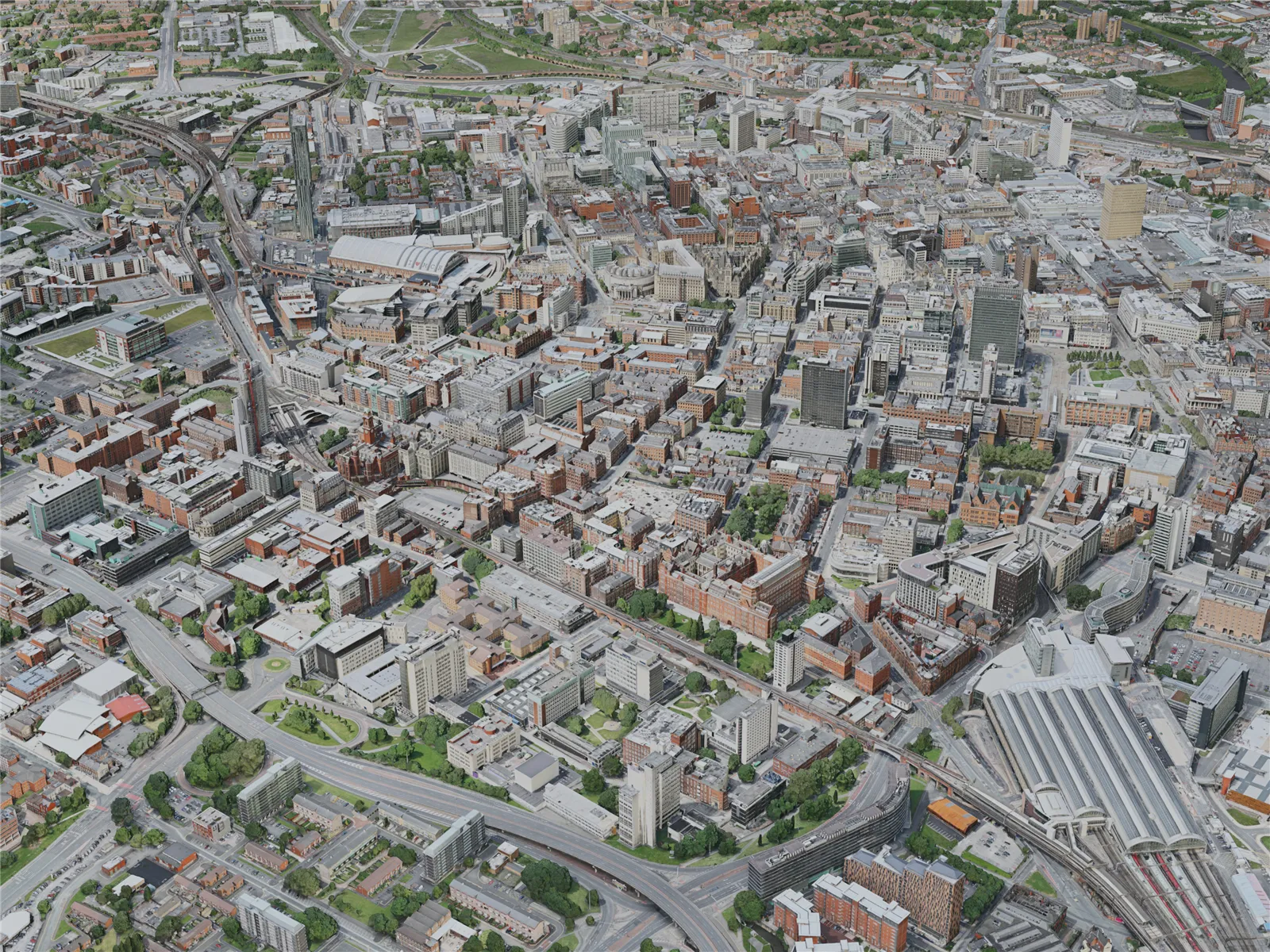 Manchester City, UK (2020) 3D Model