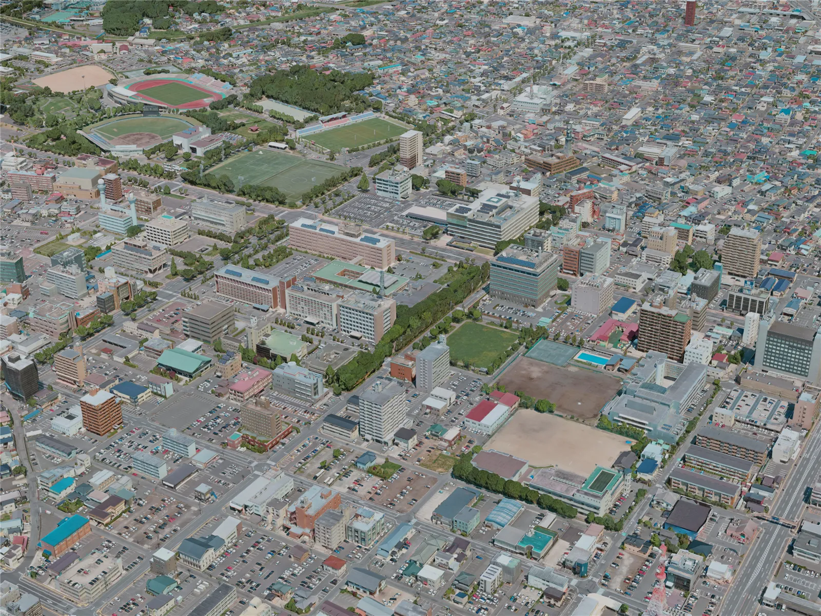 Akita City, Japan (2020) 3D Model