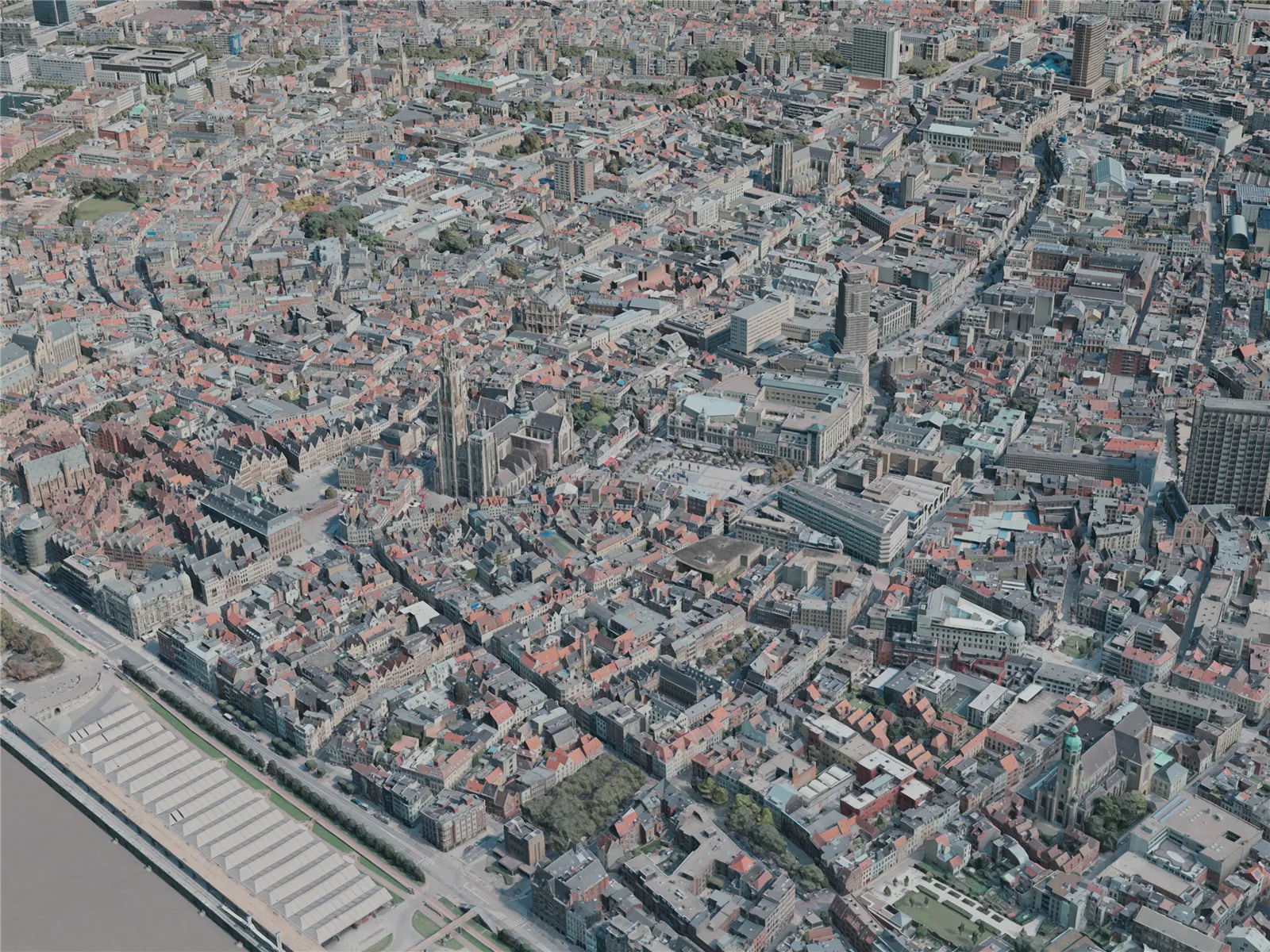 Antwerp City, Belgium (2020) 3D Model