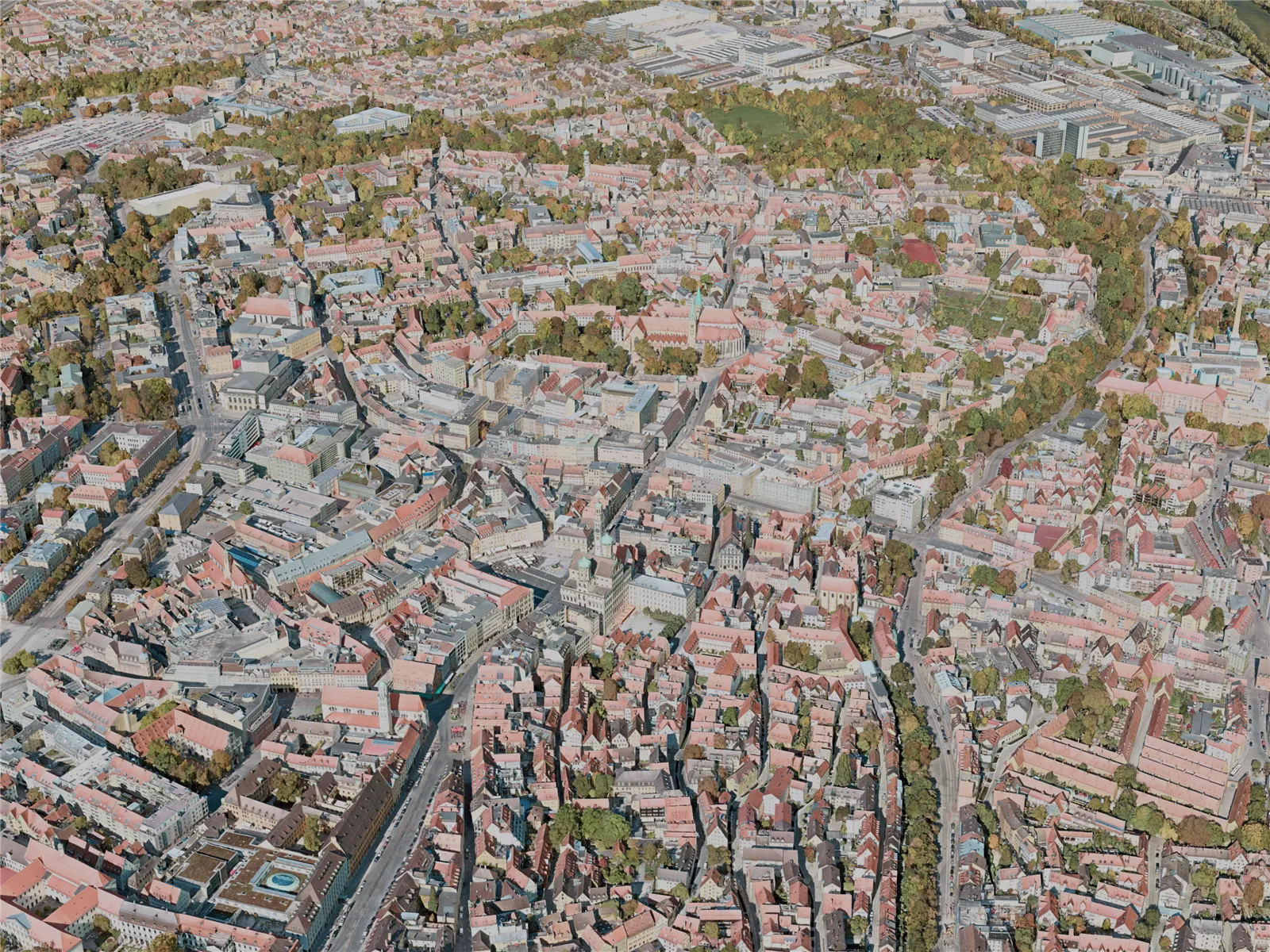 Augsburg City, Germany (2020) 3D Model