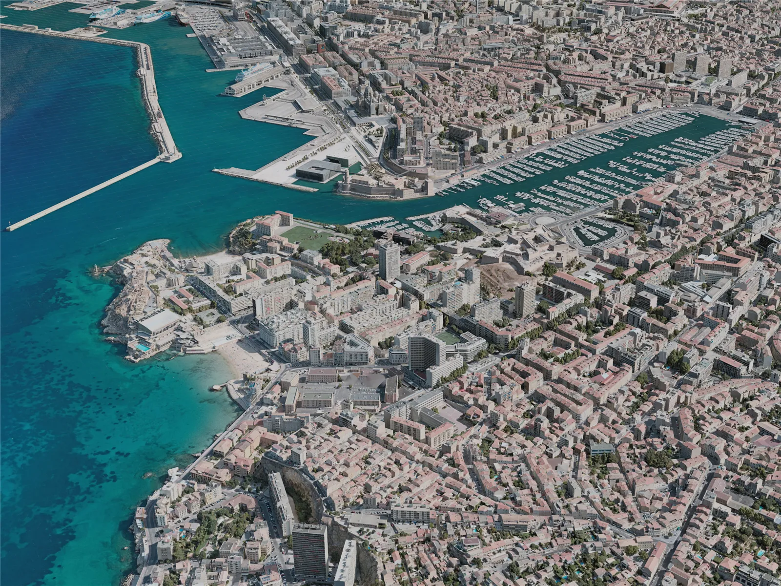 Marseille City, France (2020) 3D Model