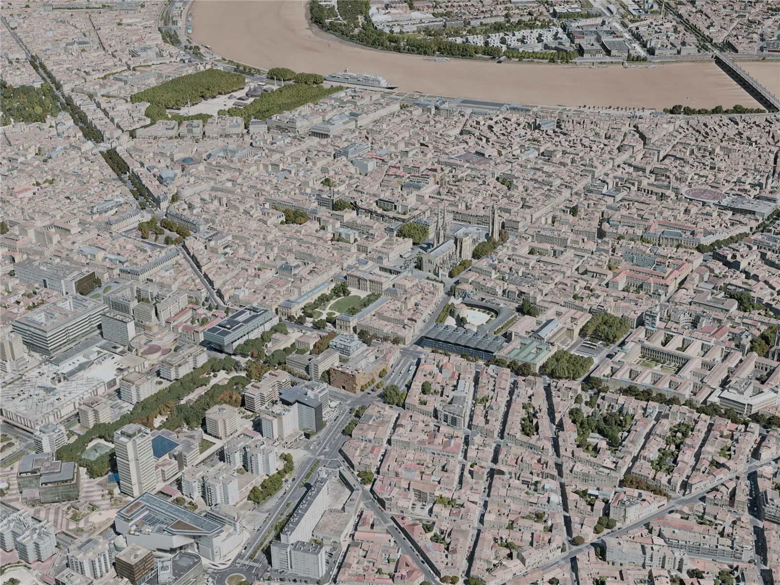 Bordeaux City, France (2020) 3D Model