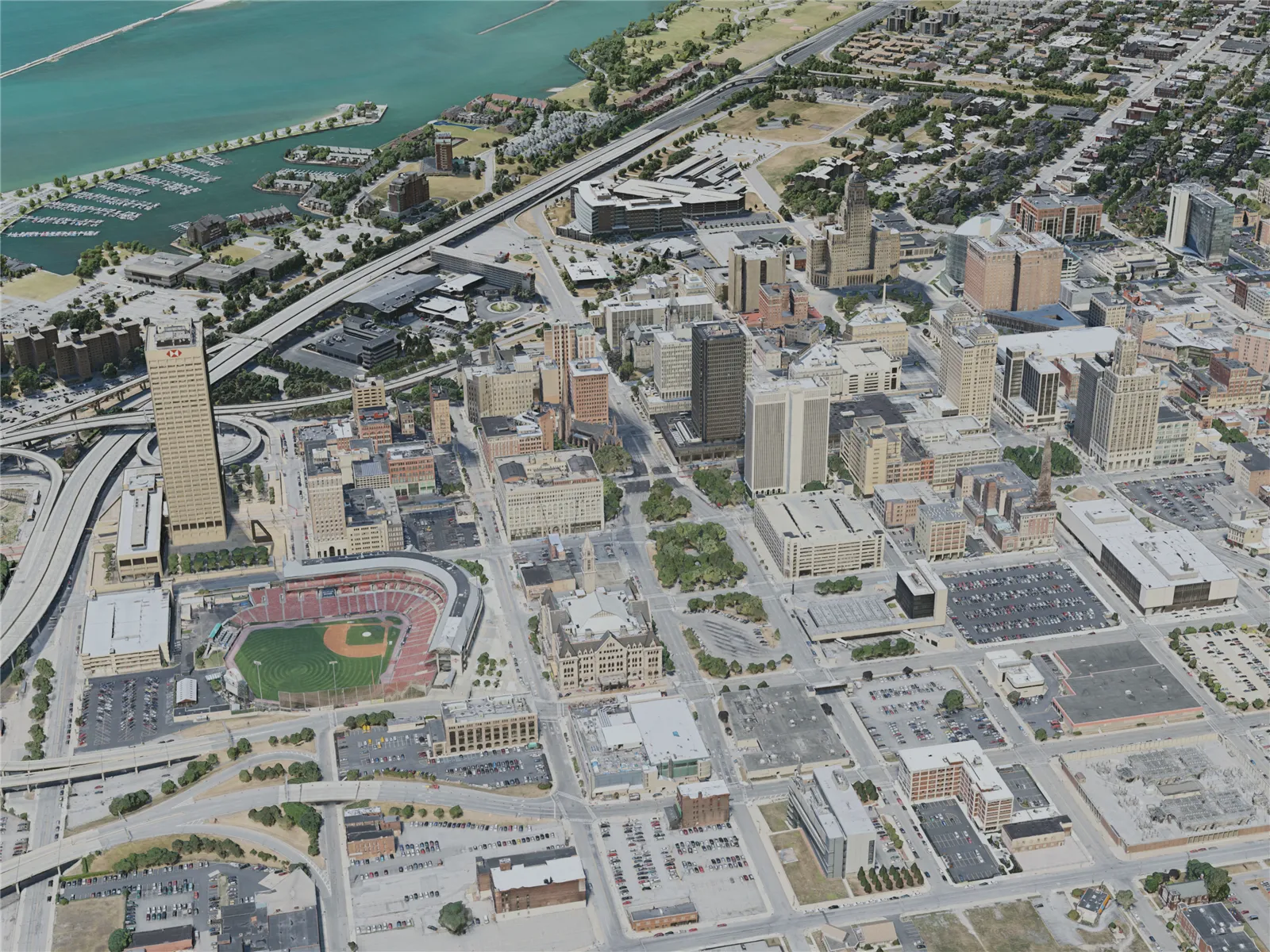 Buffalo City, NY, USA (2020) 3D Model