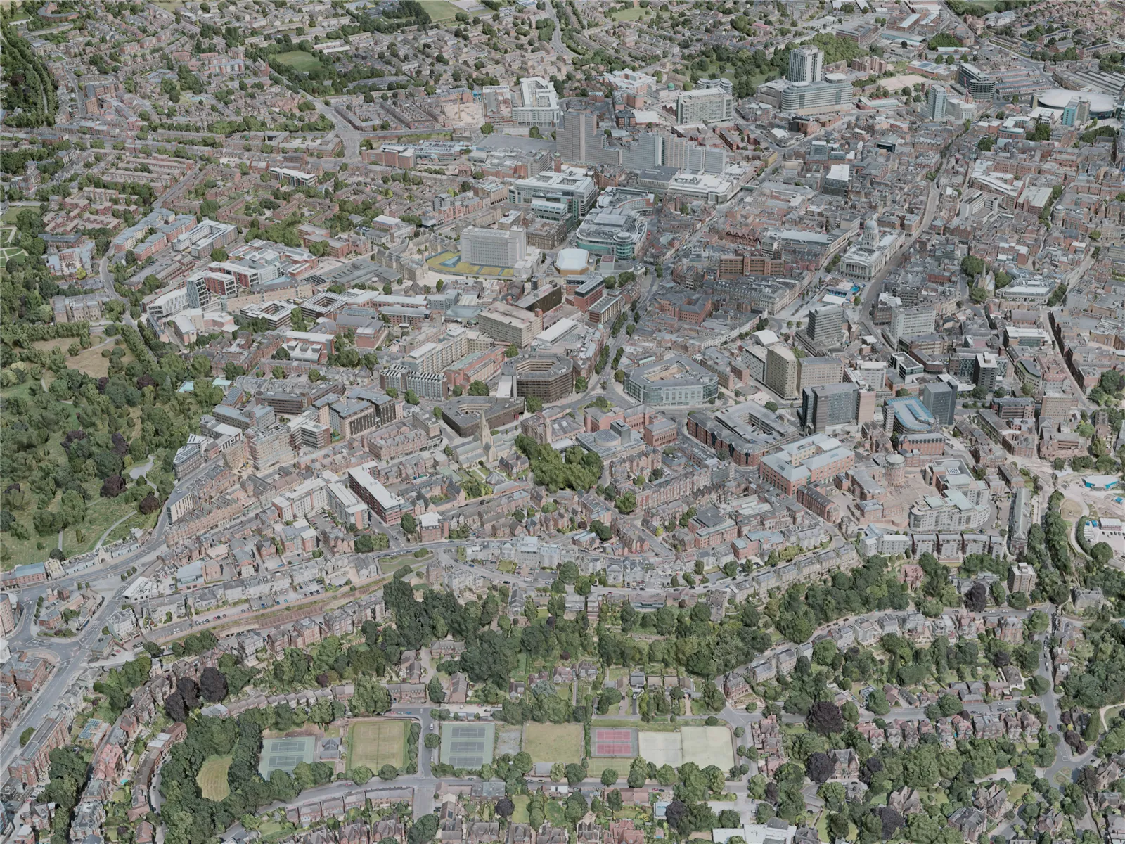 Nottingham City, UK (2020) 3D Model