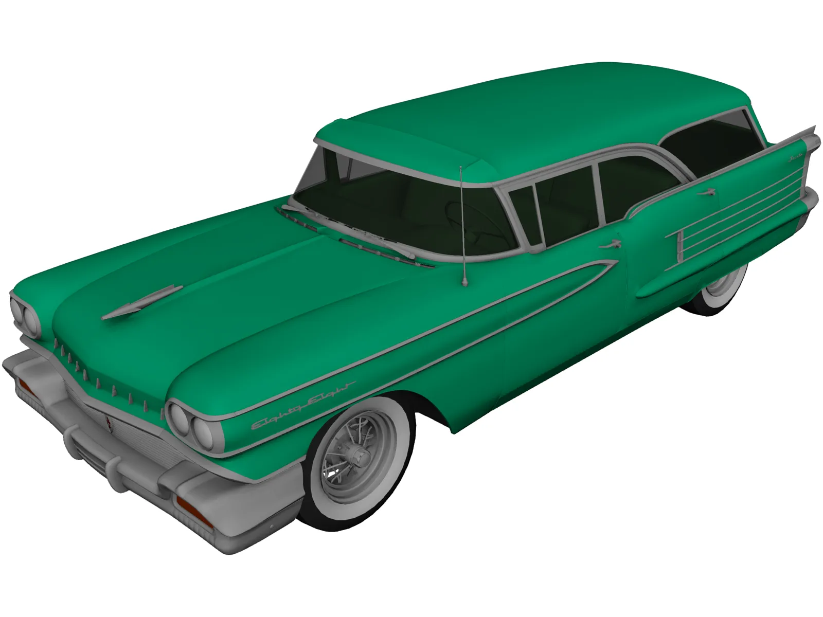 Oldsmobile 88 Fiesta Wagon (1958) 3D Model