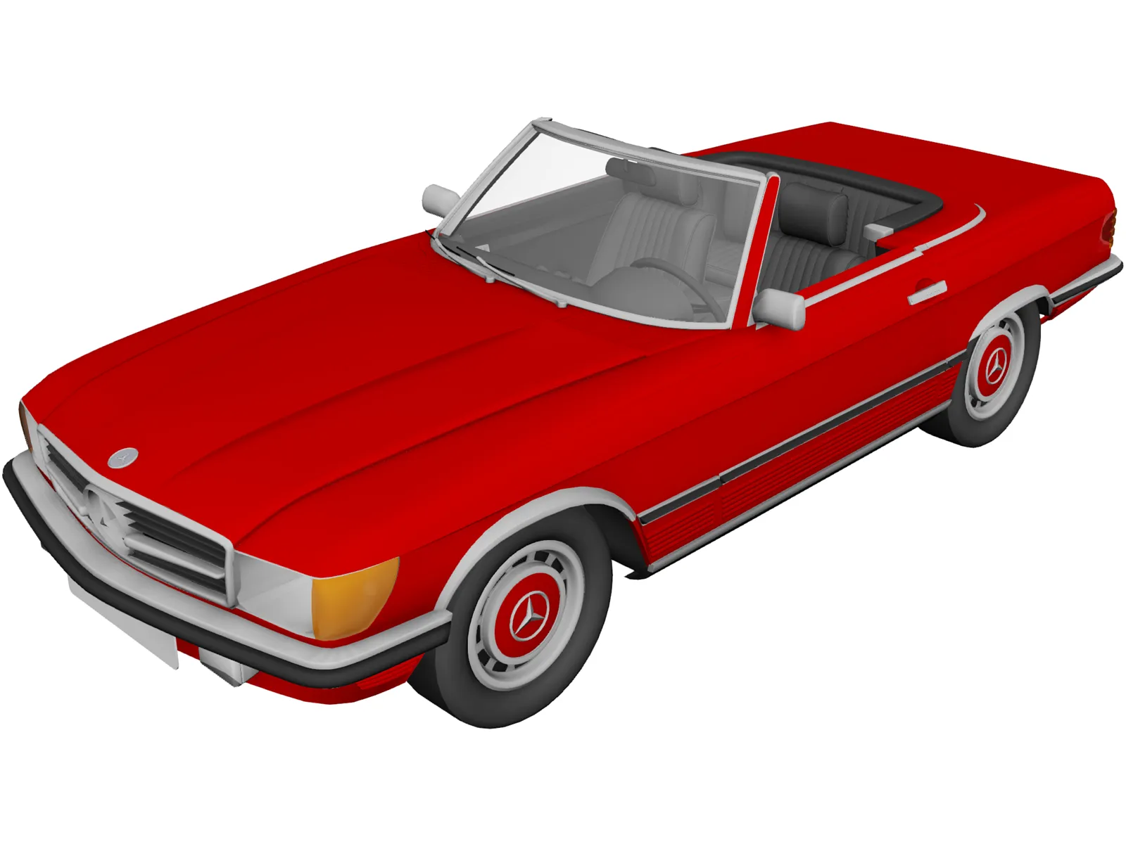 Mercedes-Benz SL450 (1974) 3D Model