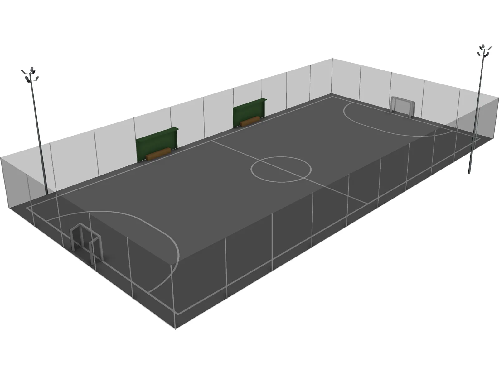 5X5 Football Field 3D Model